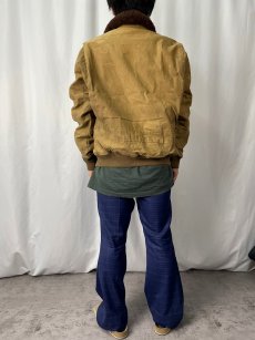 画像3: 90's POLO Ralph Lauren USA製 "B-15 TYPE" 襟ボア オイルドジャケット M (3)