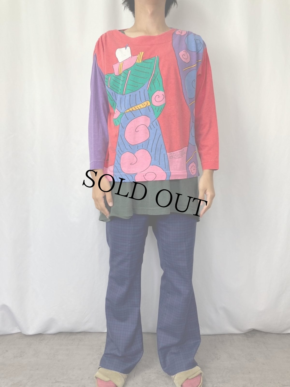 画像3: 80's NEO MAX "PETER MAX SIGNATURE SERIES" アート柄 ロンT  (3)