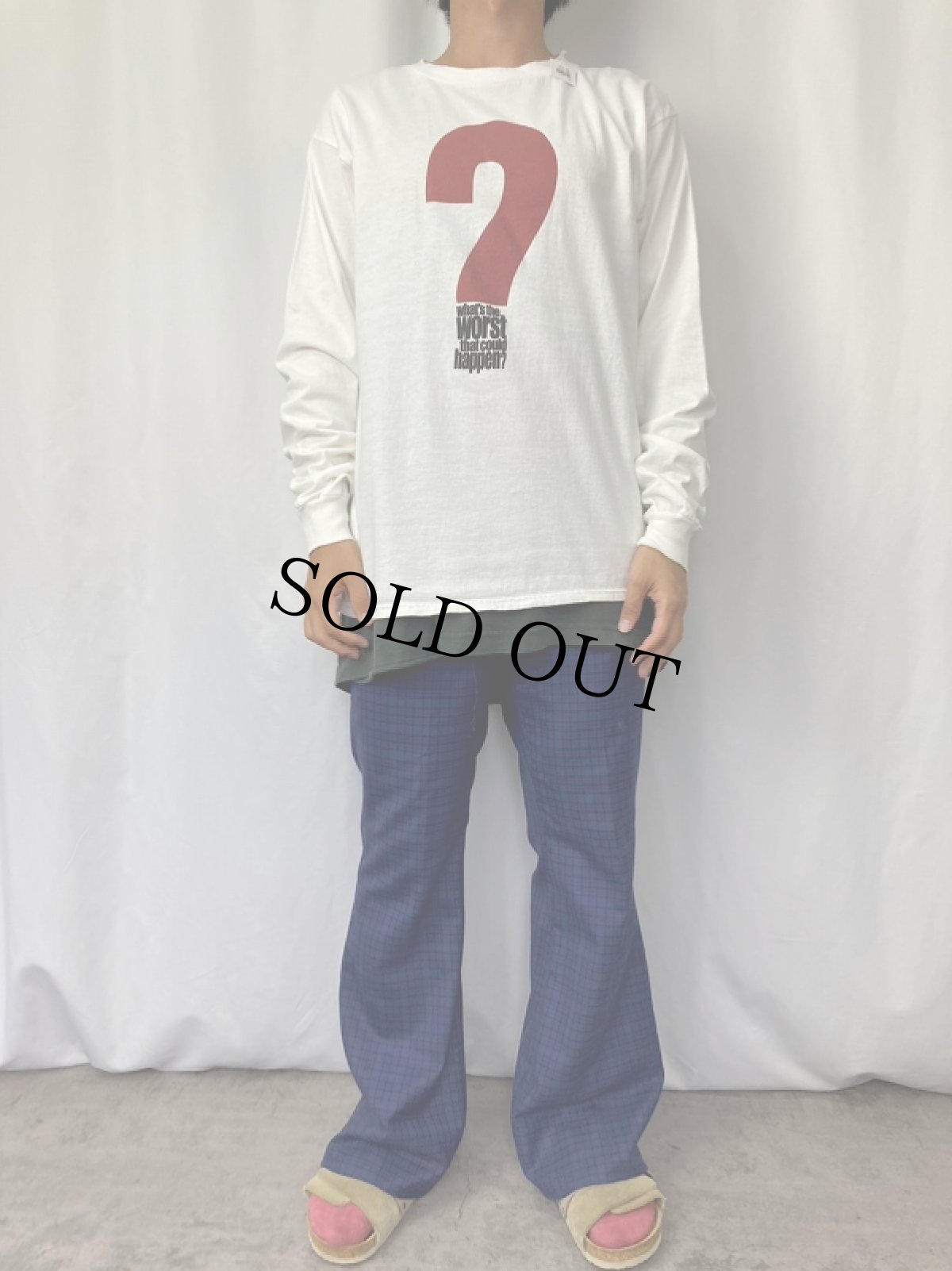 画像3: 2000's What's the Worst That Could Happen? コメディ映画 ロゴプリントロンT L (3)