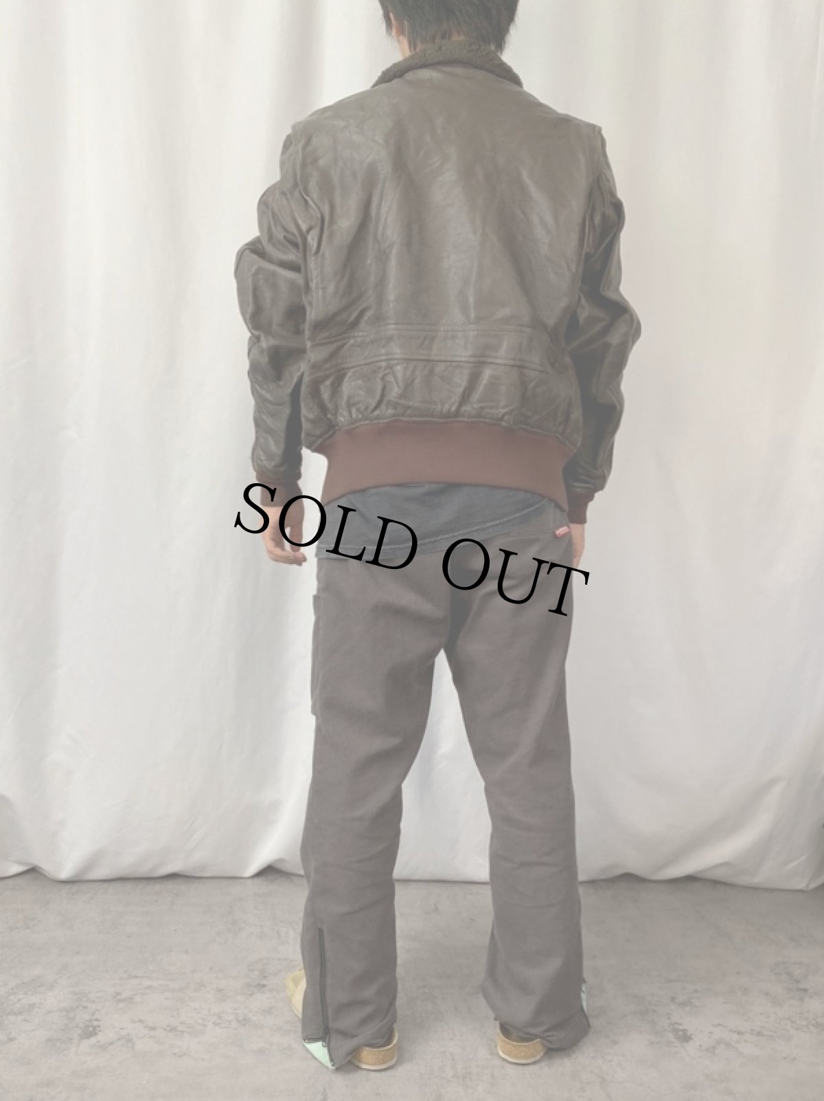 画像3: 70's U.S.NAVY G-1フライトジャケット SIZE44 (3)