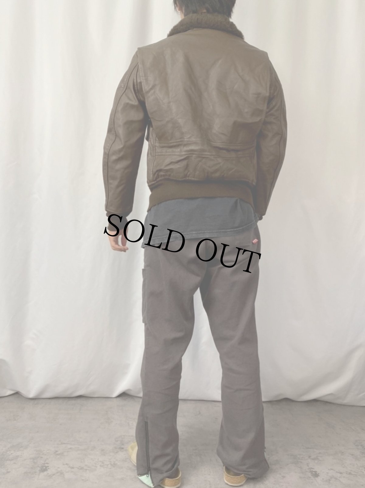 画像3: 80''s U.S.NAVY G-1フライトジャケット SIZE36 (3)