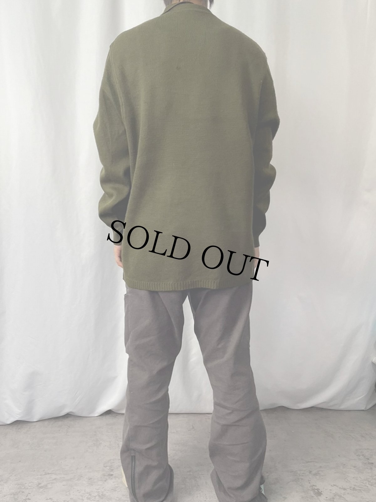 画像3: 90's Burberrys' ニット切り替え ウールジャケット  (3)