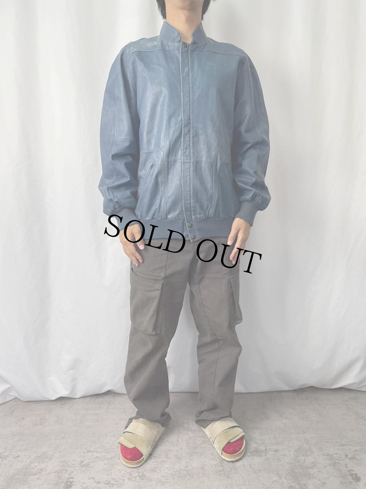 画像2: 80〜90's valentino レザージャケット SIZE50 (2)