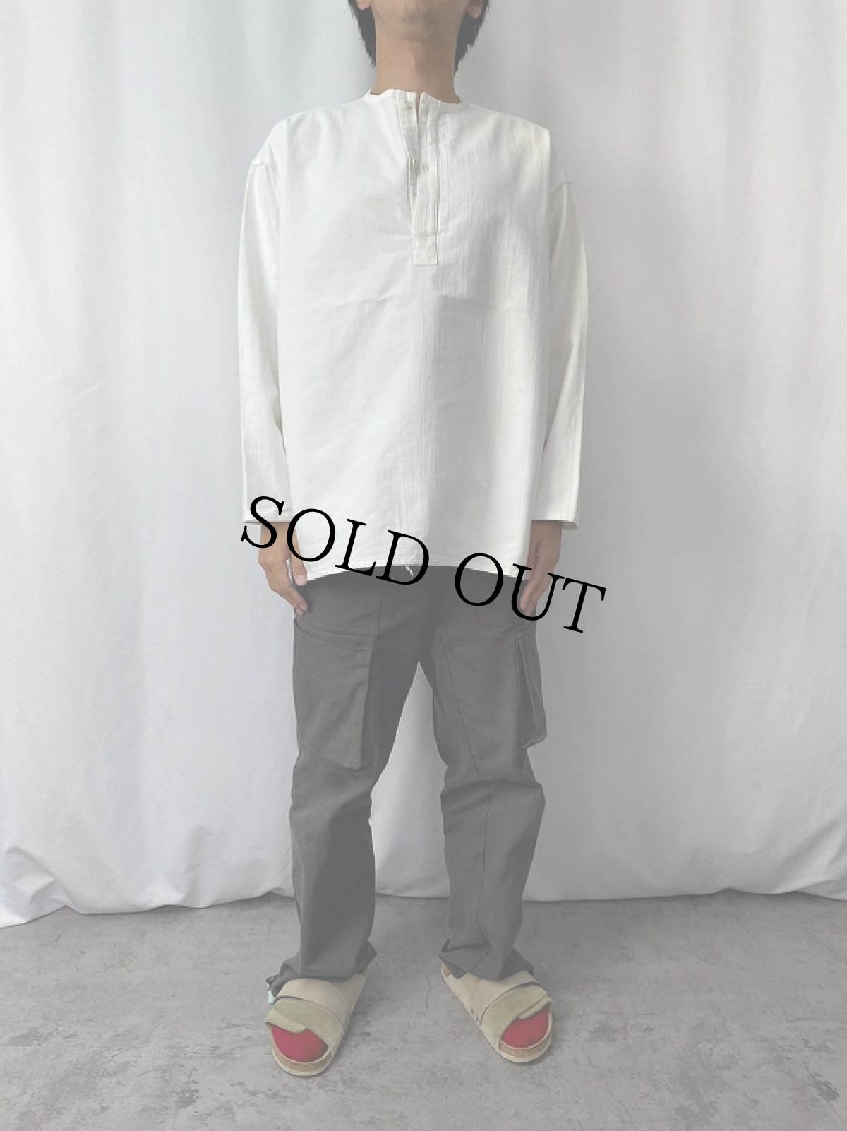 画像2: ロシア軍 ヘンリーネックスリーピングシャツ  (2)