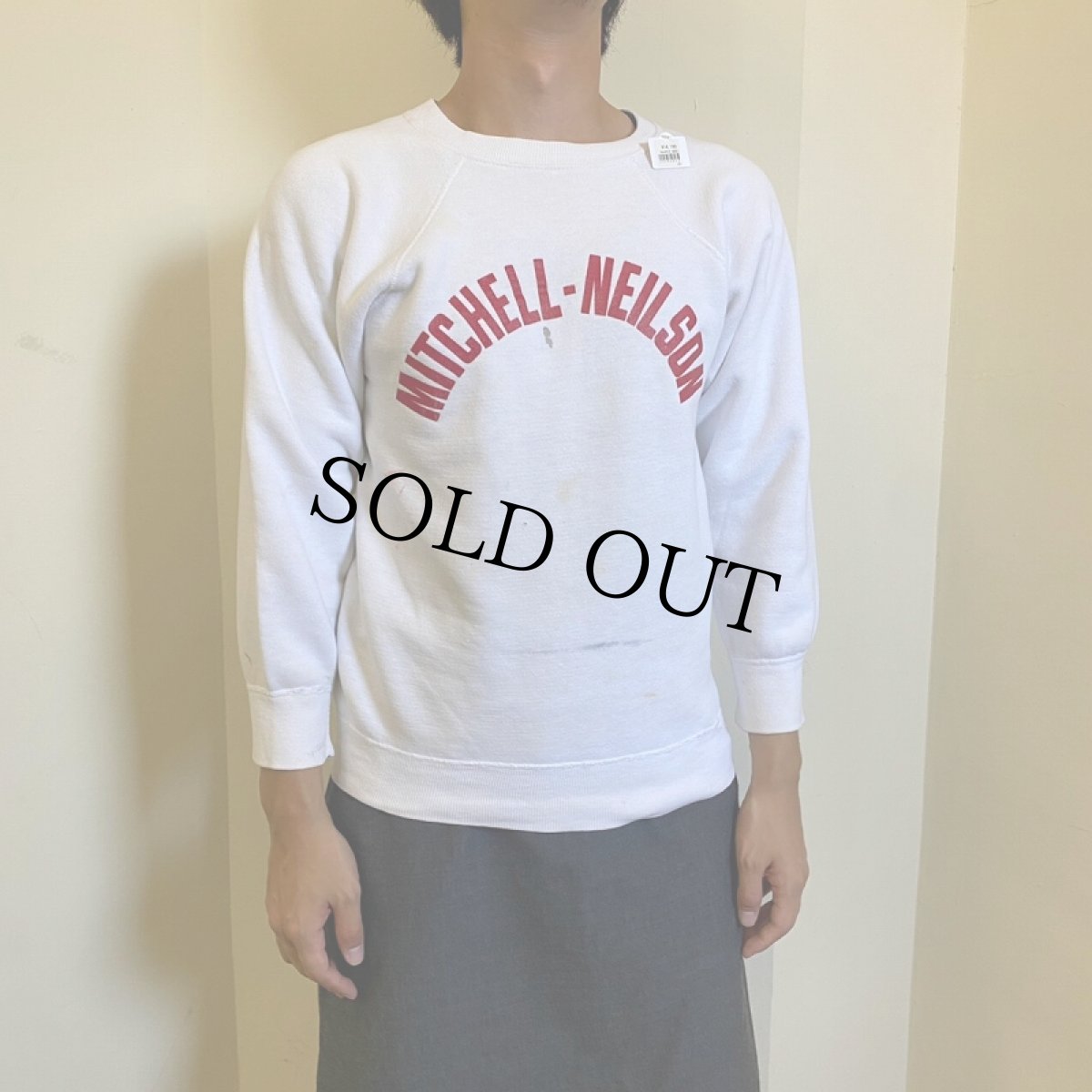 画像2: 60's "MITCHELL-NEILSON" プリント ラグランスウェット  (2)