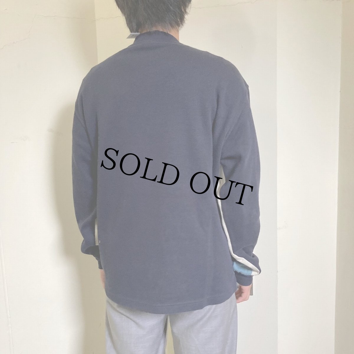 画像3: 2000's UMBRO "PRO TRAINING" ロゴ刺繍 ロンT NAVY M (3)