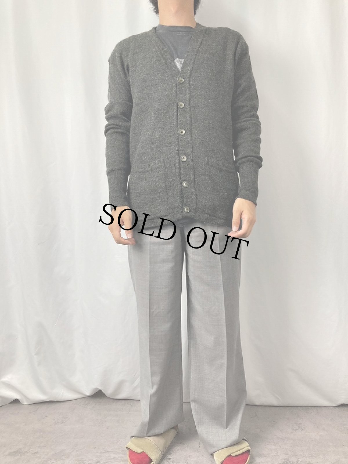 画像2: 50's McGREGOR USA製 ウールニットカーディガン SIZE46 (2)