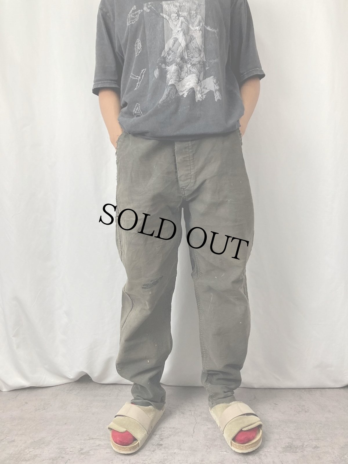 画像2: VINTAGE EURO ブラックモールスキンパンツ SIZE44 (2)