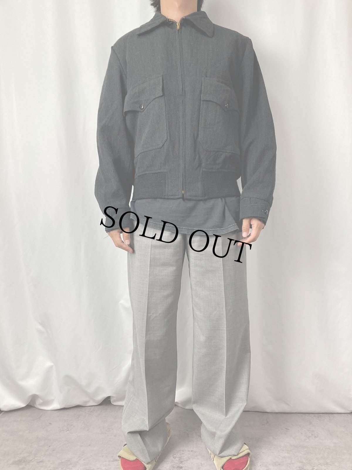 画像2: 50's CALEB V. SMITH & SON ワークジャケット  (2)