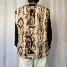 画像3: 【SALE】  総柄 ボアベスト 3XL (3)