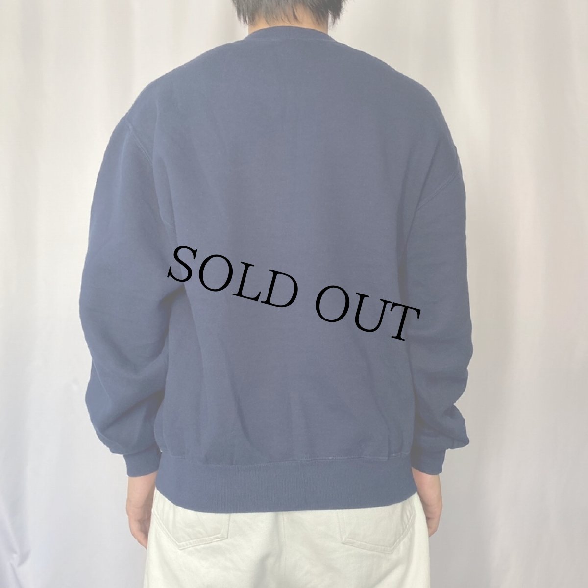 画像3: 90's UC SANTA CRUZ USA製 "BANANA SLUGS" キャラクター刺繍スウェット NAVY M (3)