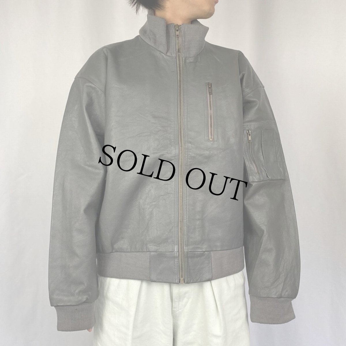 画像2: 民間品 ドイツ軍 フライトレザージャケット M (2)