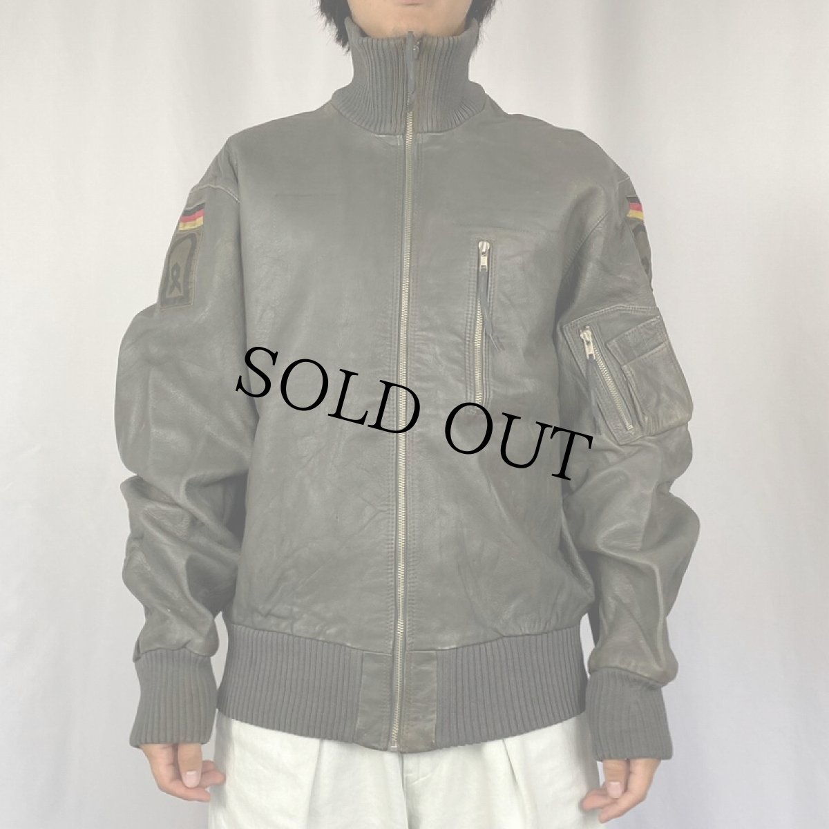 画像2: 民間品 ドイツ軍 フライトレザージャケット (2)