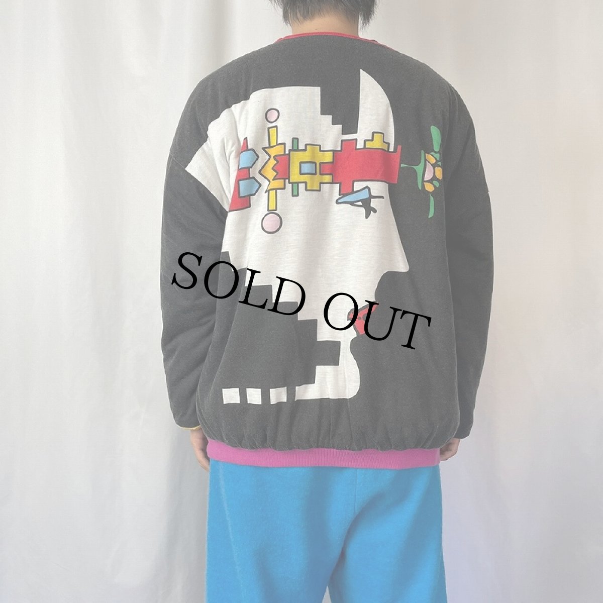 画像4: 80's NEO MAX "PETER MAX SIGNATURE SERIES" 中綿入り リバーシブルスウェット (4)