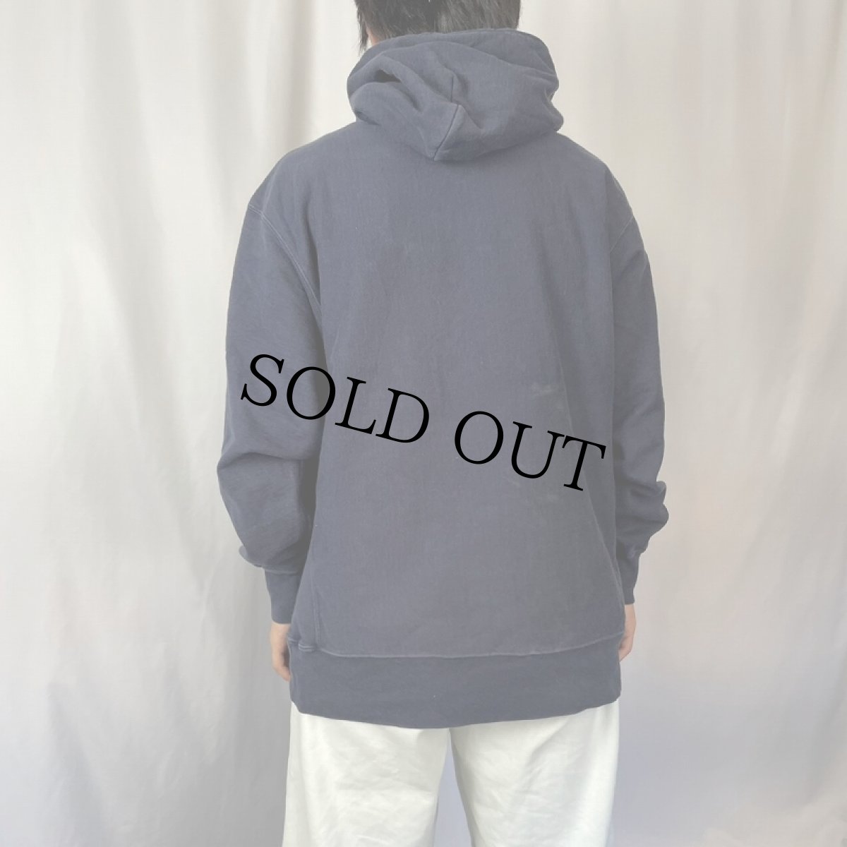 画像3: Champion ORIGINAL REVERSE WEAVE "VARLETON" スウェットフーディー NAVY L (3)