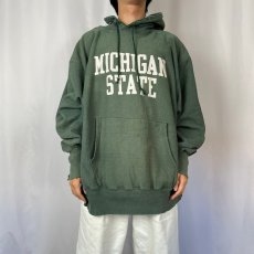 画像2: Champion REVERSE WEAVE "MICHIGAN STATE" スウェットフーディー XXL (2)