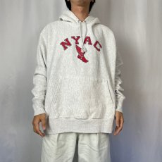 画像2: Champion REVERSE WEAVE "NYAC" ウィングフッドプリント スウェットフーディー XL (2)