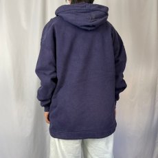 画像3: 90's RUSSEL ATHELETIC USA製 ボタンアップスウェットフーディー NAVY XL (3)