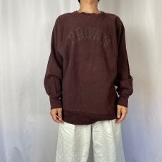 画像2: 90's REVERSE WEAVE "BROWN" プリントスウェット BROWN (2)