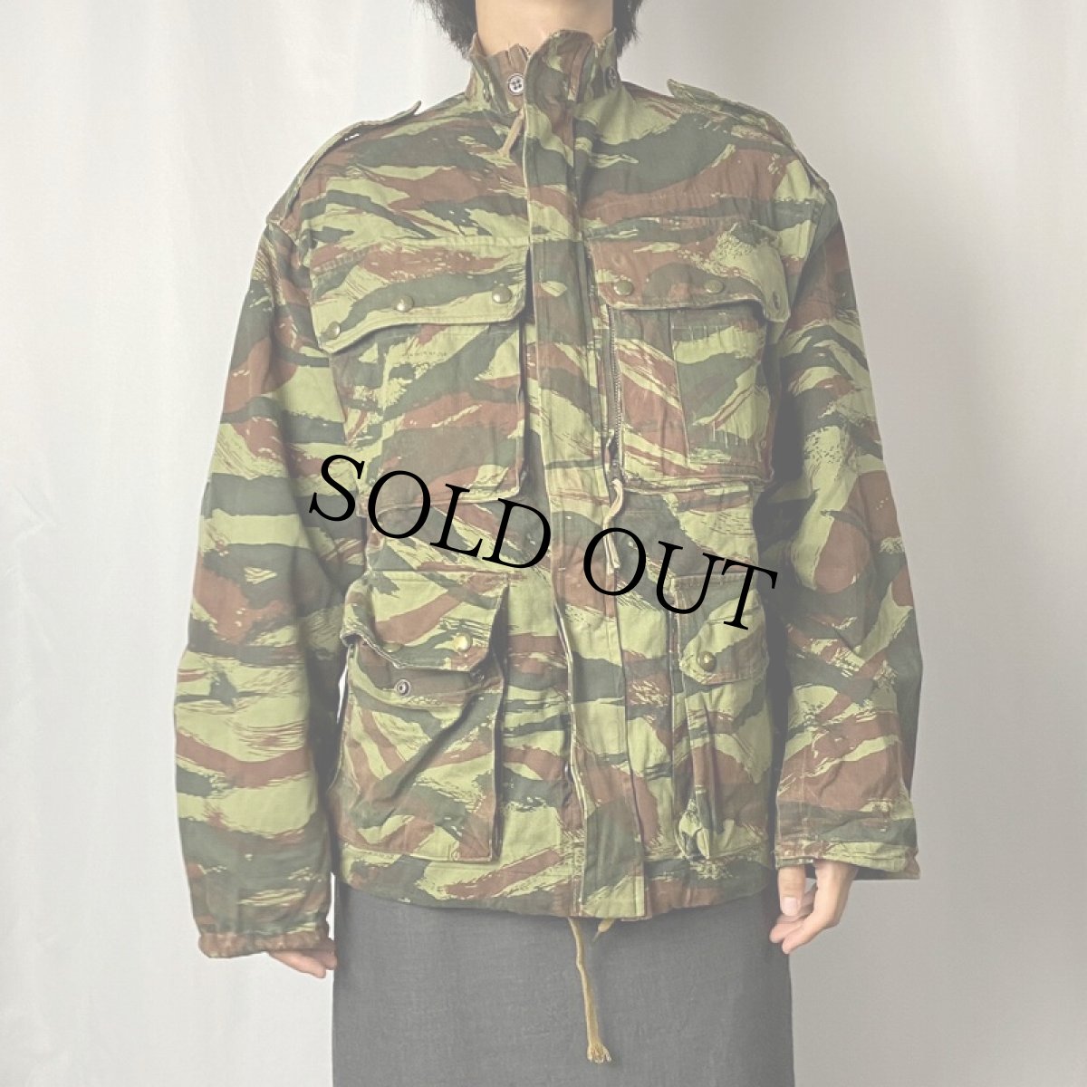 画像2: 60's FRENCH ARMY リザードカモ TAP47/56 HBT パラトルーパージャケット SIZE46 (2)