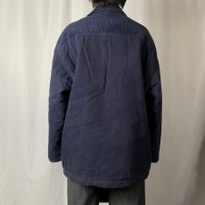 画像3: TRAIN ダック×コーデュロイ 中綿入りファイヤーマンジャケット NAVY M (3)