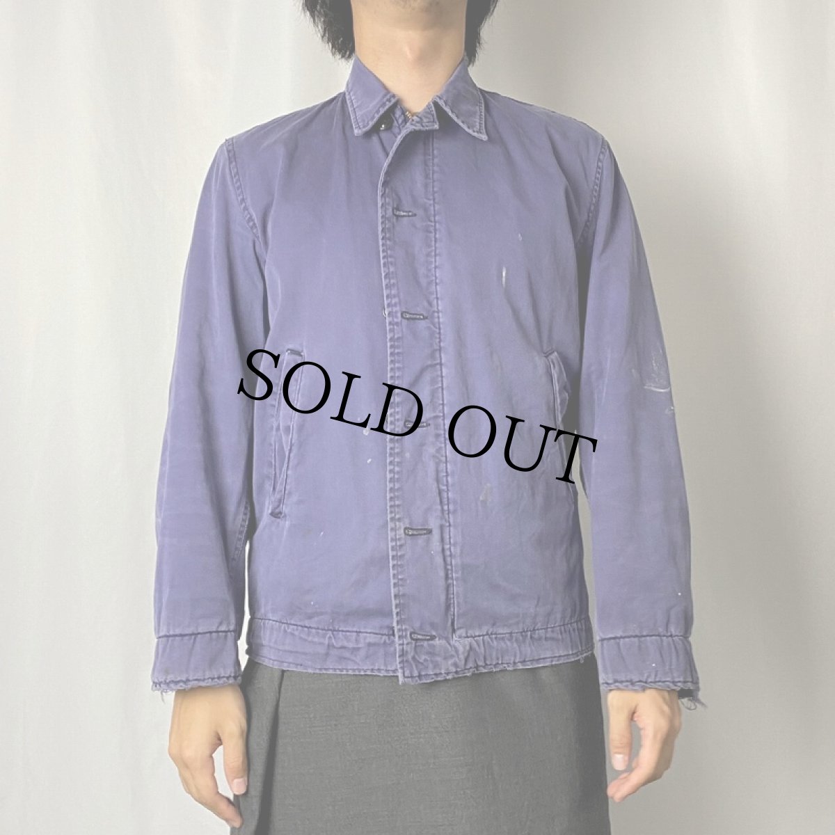 画像2: 60's US.NAVY ステンシル付き ユーティリティジャケット 初期 (2)