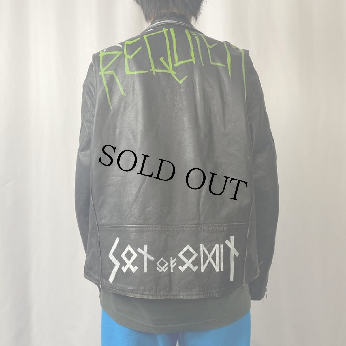 画像4: ELITE LEATHERS ハンドペイント ダブルライダースジャケット XXL (4)