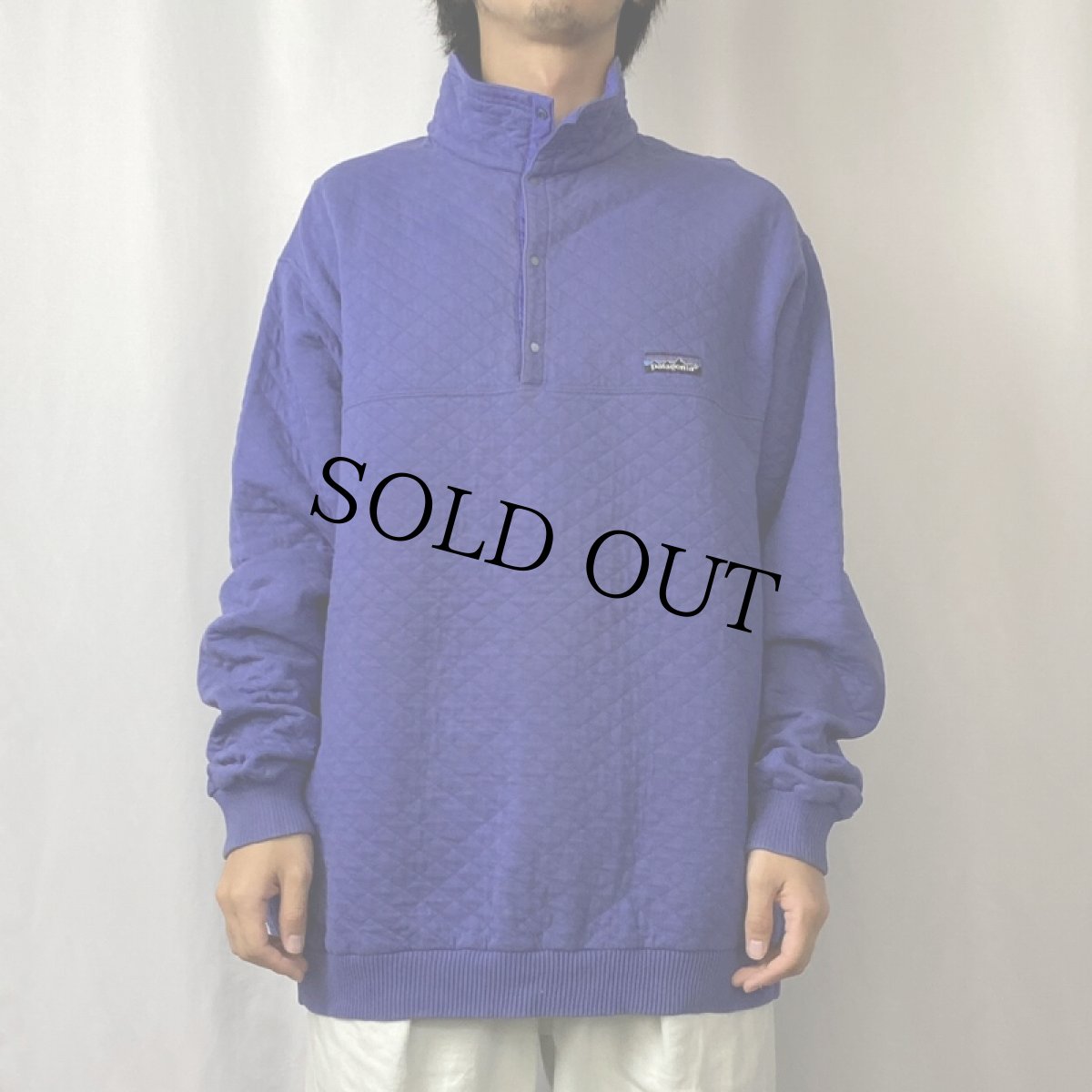 画像2: 90's patagonia キルティング コットンプルオーバー XL (2)