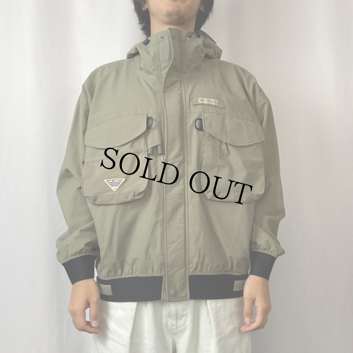 画像2: Columbia PFG ナイロンフィッシングジャケット L (2)