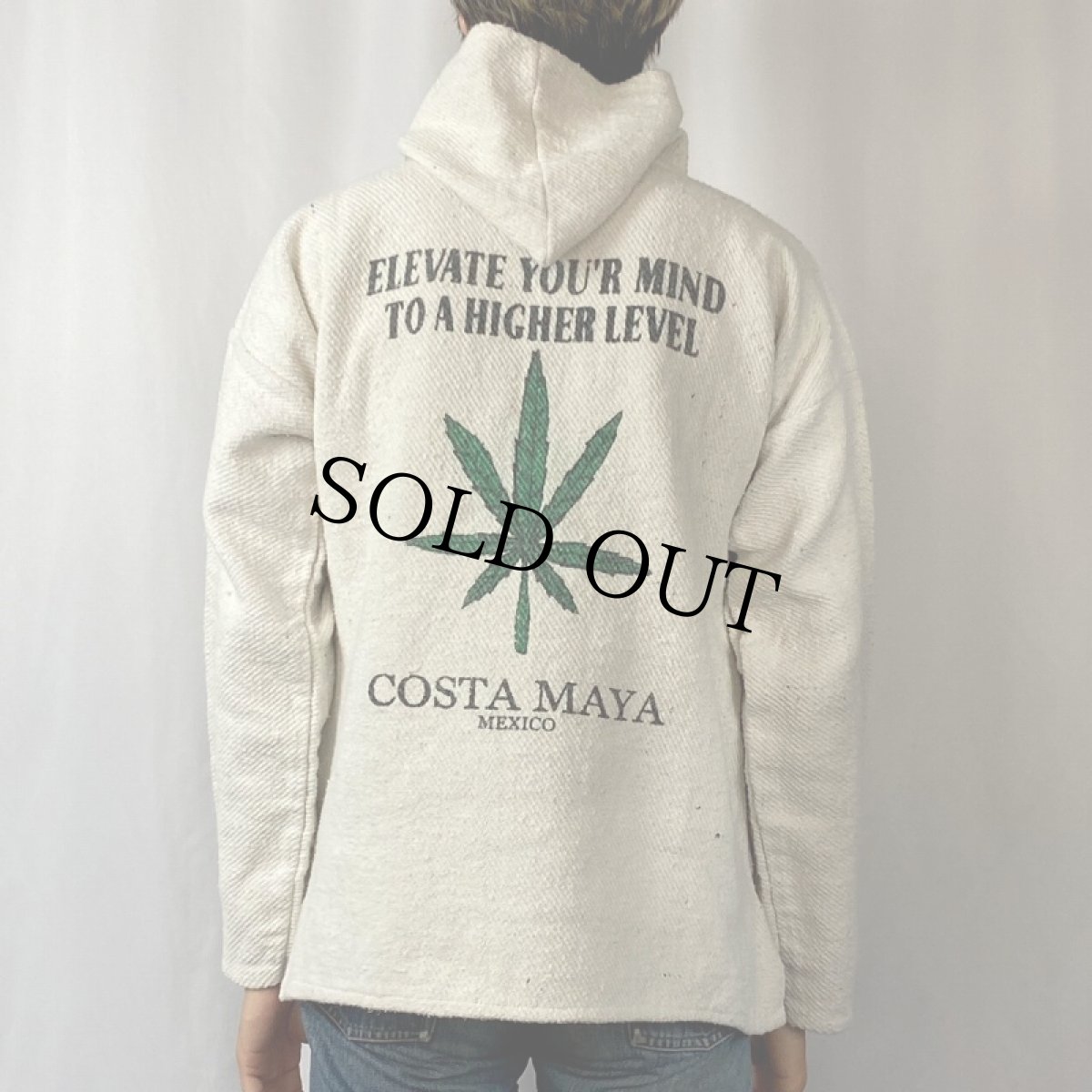 画像2: COSTA MAYA MEXICO "ELEVATE YOU'R MIND TO A HIGER LEVEL" ガンジャプリント メキシカンパーカー (2)
