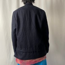 画像3: 80's Willi Wear Willi Smith デザイン ウールテーラードジャケット NAVY S (3)