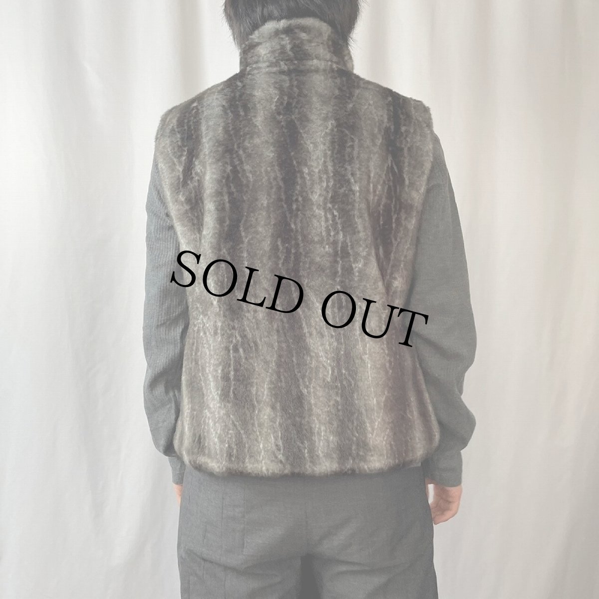 画像4: BLASSPORT リバーシブル フェイクファーベスト L (4)