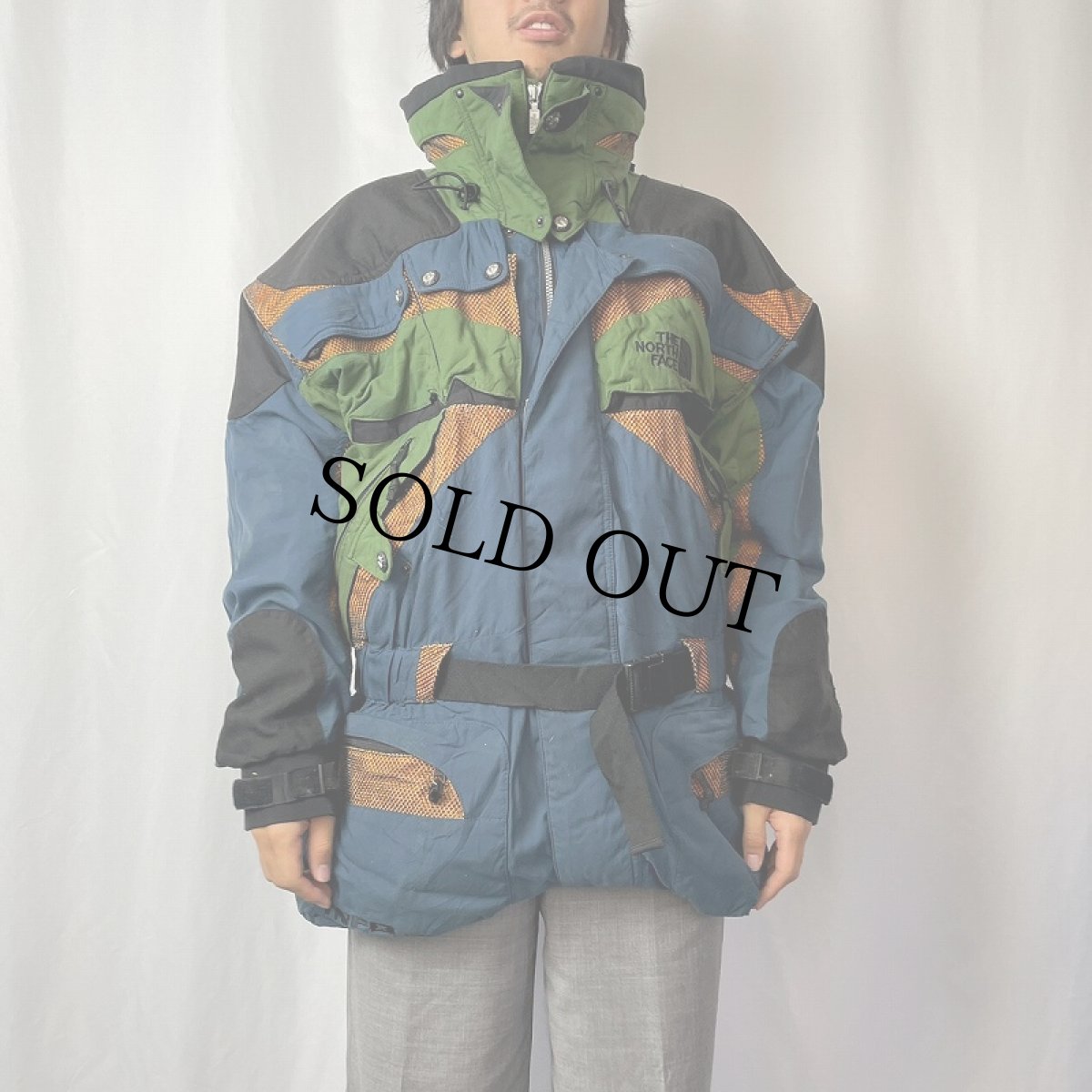 画像3: 90's THE NORTH FACE "GORE-TEX" マルチカラー ナイロンスキージャケット L (3)
