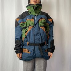 画像3: 90's THE NORTH FACE "GORE-TEX" マルチカラー ナイロンスキージャケット L (3)