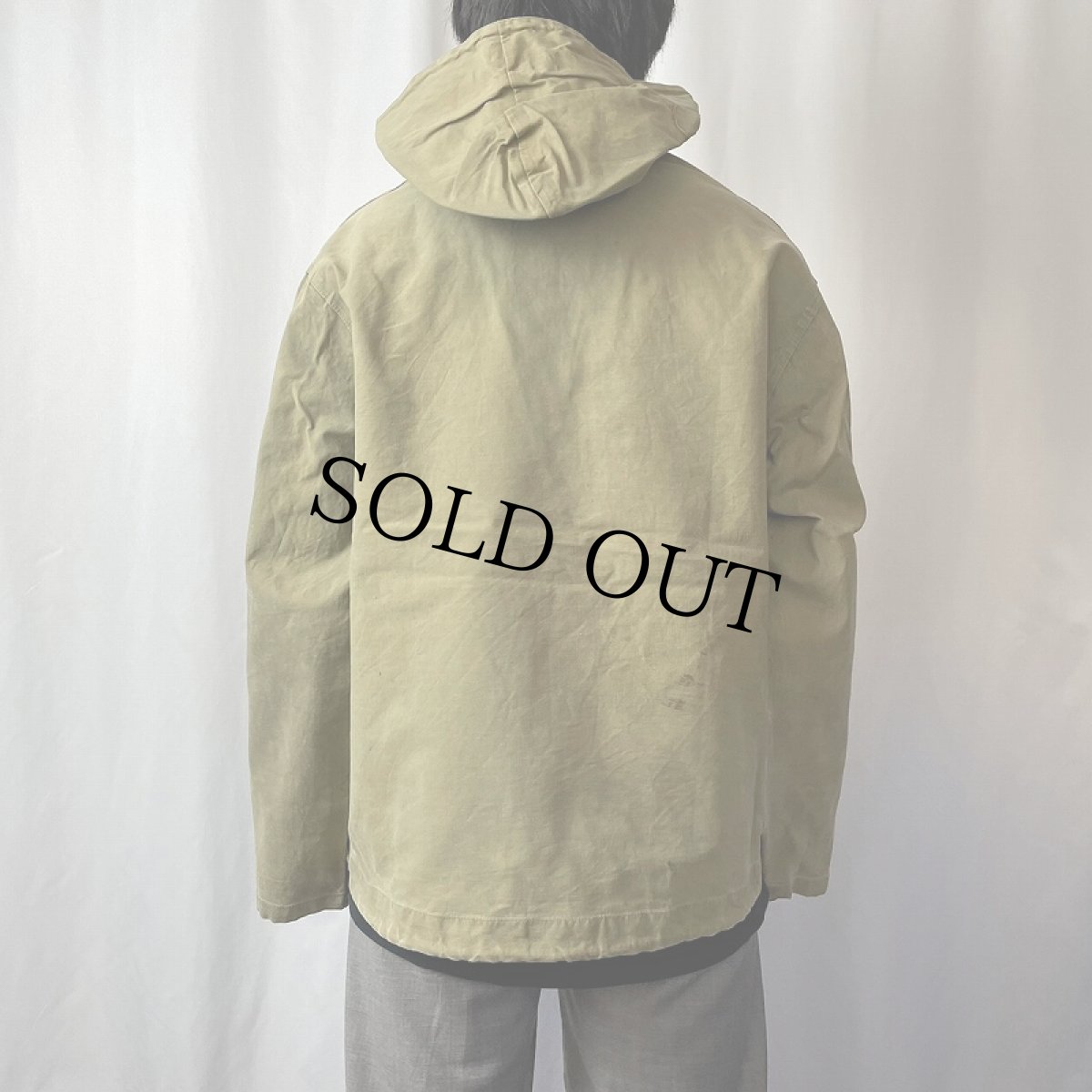 画像3: 40's U.S.NAVY デッキレインパーカー 前期型 ステンシル入り (3)