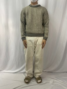 画像2: 70〜80's L.L.Bean NORWAY製 バーズアイ柄 ニットセーター M (2)