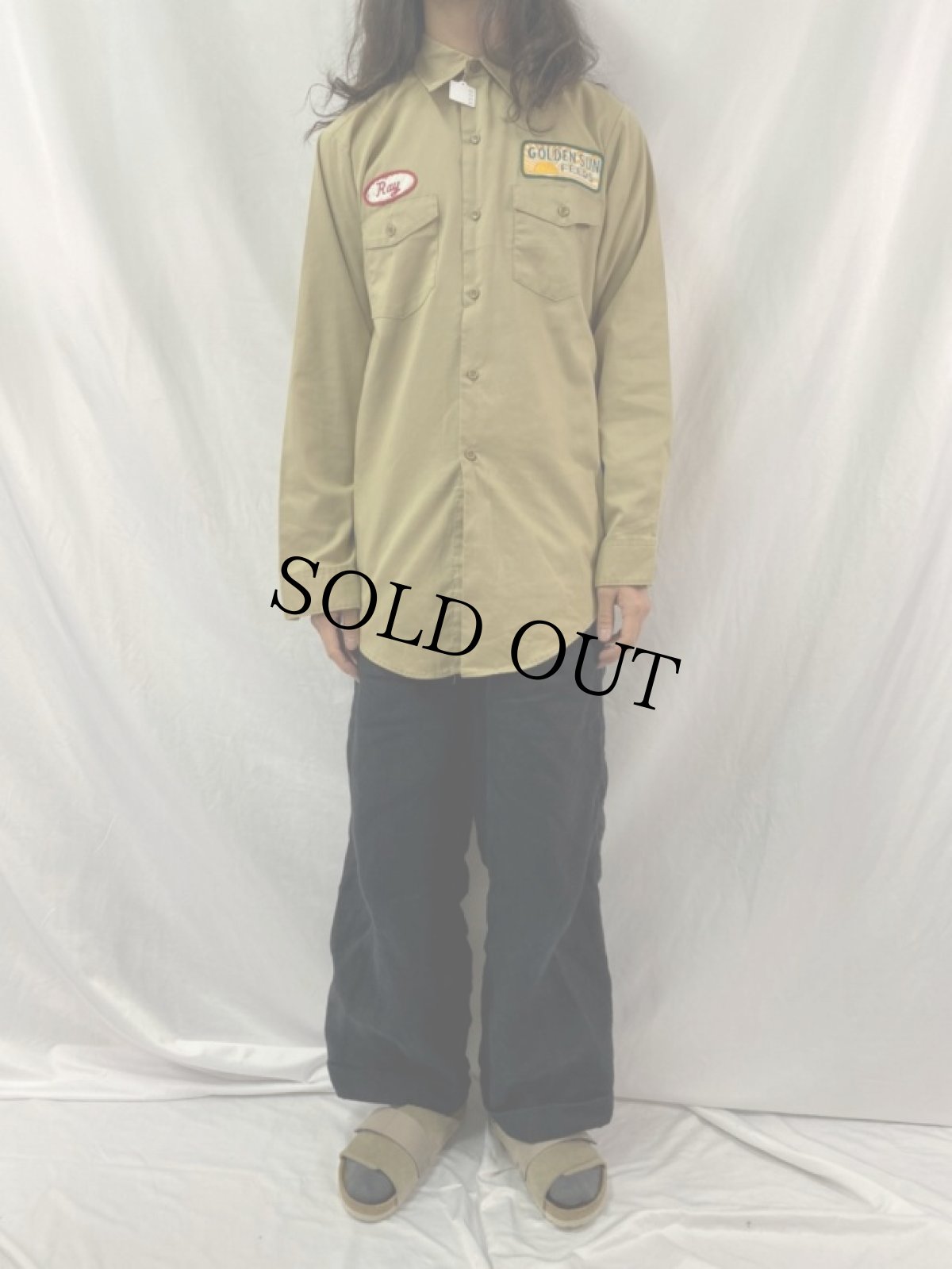 画像2: 70's Lee CHETOPA ワッペン付き ワークシャツ (2)