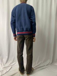 画像4: 90's GRAYBEAR USA製 REVERSE WEAVE TYPE ボーダーリブ スウェット NAVY XL (4)