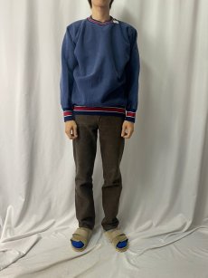 画像2: 90's GRAYBEAR USA製 REVERSE WEAVE TYPE ボーダーリブ スウェット NAVY XL (2)