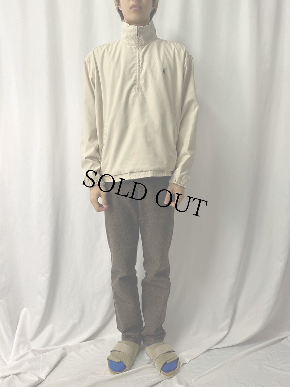 画像2: POLO Ralph Lauren ロゴ刺繍 プルオーバージャケット L (2)