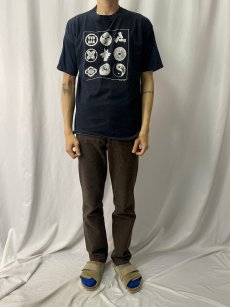 画像2: 80's USA製 紋章プリントTシャツ BLACK XL (2)