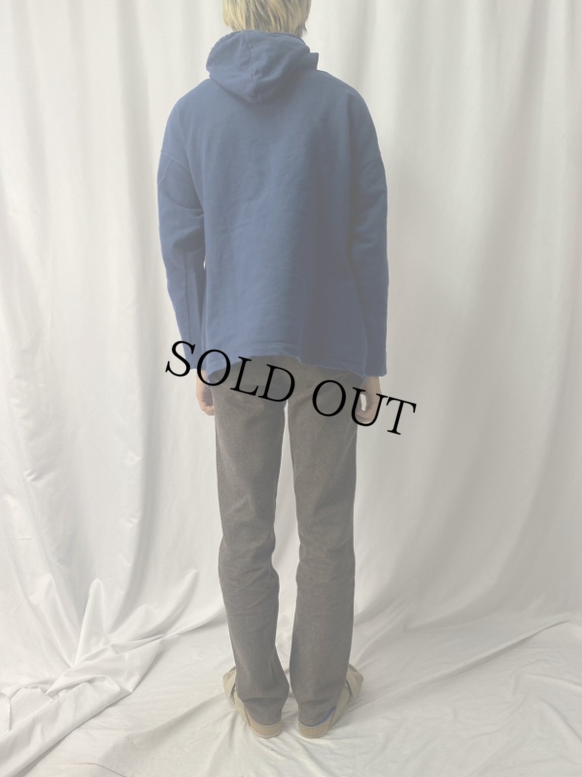 画像4: 前V×後付けデザイン スウェットフーディー NAVY XXL (4)