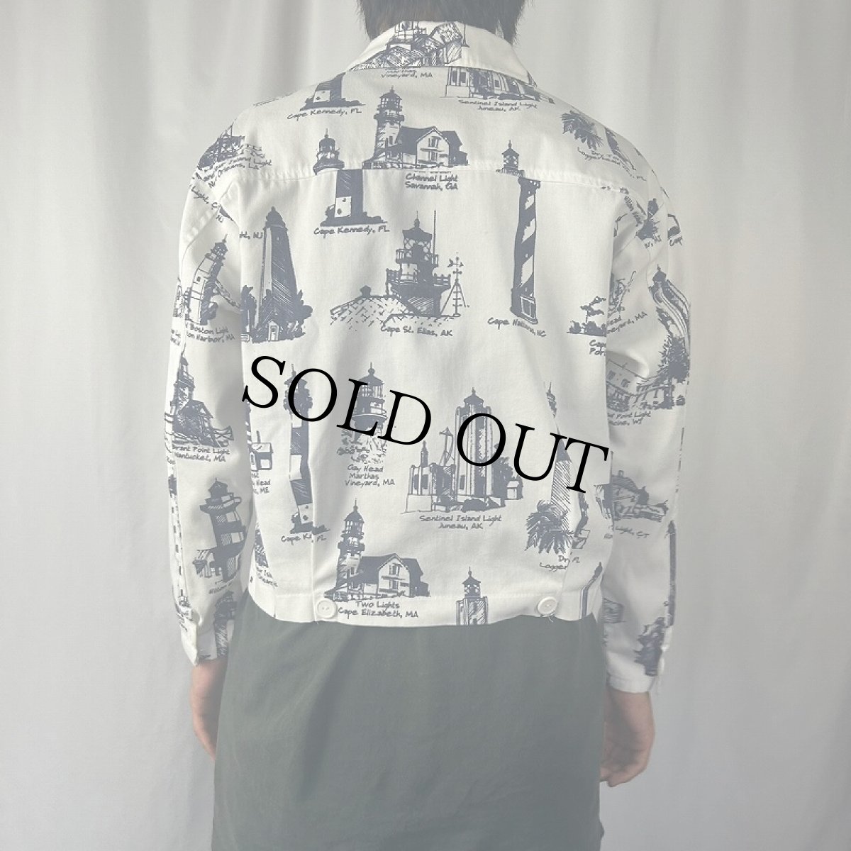 画像3: 〜90's MICHIGAN RAG CO. ライトハウス柄 コットンジャケット (3)