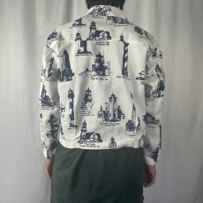 画像3: 〜90's MICHIGAN RAG CO. ライトハウス柄 コットンジャケット (3)