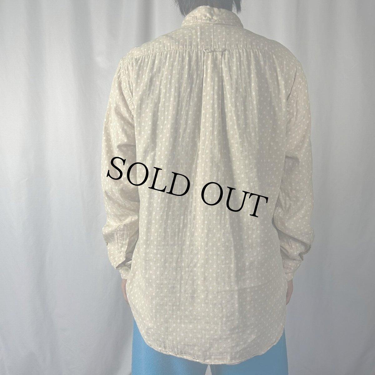 画像3: 90's GITMAN BROS USA製 "Vintage" ドット柄 ボタンダウンシャツ L (3)