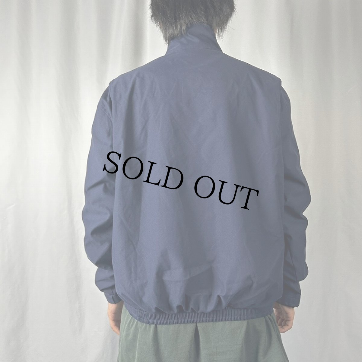 画像3: 80〜90's POLO Ralph Lauren ロゴ刺繍 ハーフジップ プルオーバージャケット NAVY M (3)