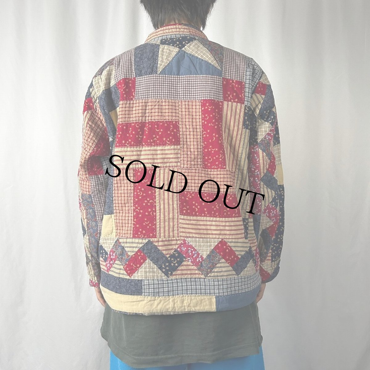 画像4: パッチワーク×チェック柄 リバーシブルジャケット (4)