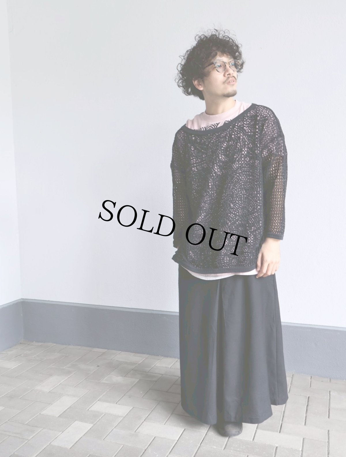 画像3: 80's Bedford Fair USA製 ポリエステル×レーヨン ワイドイージーパンツ BLACK W31-37 (3)