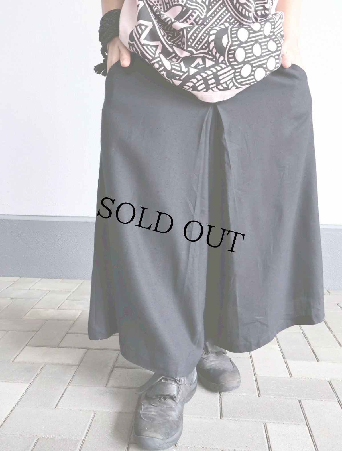 画像4: 80's Bedford Fair USA製 ポリエステル×レーヨン ワイドイージーパンツ BLACK W31-37 (4)