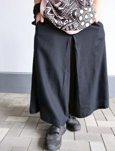 画像4: 80's Bedford Fair USA製 ポリエステル×レーヨン ワイドイージーパンツ BLACK W31-37 (4)